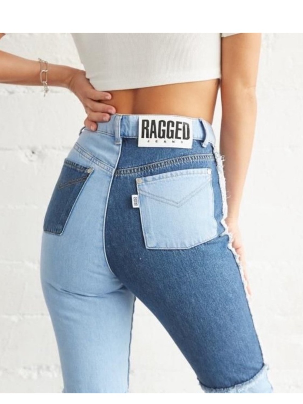 The Ragged Priest Patchwork Colorblock Jeans - Picture 2 of 5
